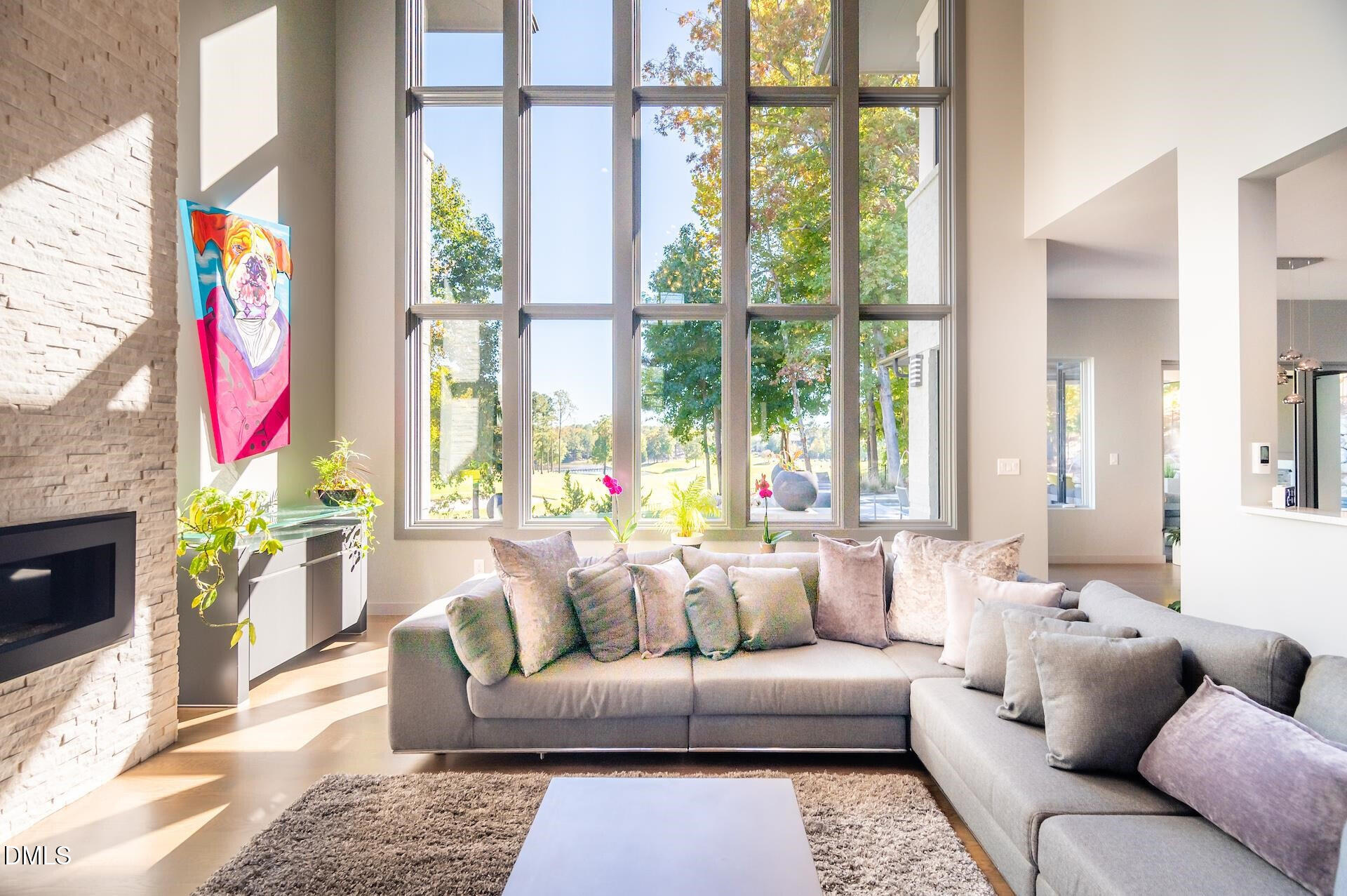 586 Poythress Road Chapel Hill, NC 27516 - Photo 6 of 33 a living room with furniture and a potted plant