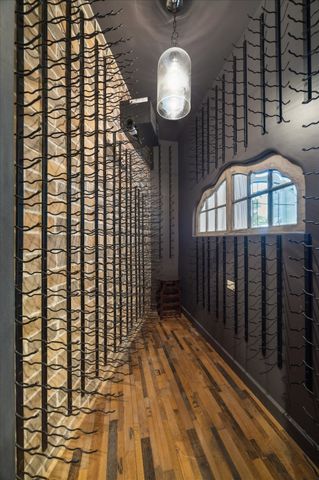 a view of wooden balcony