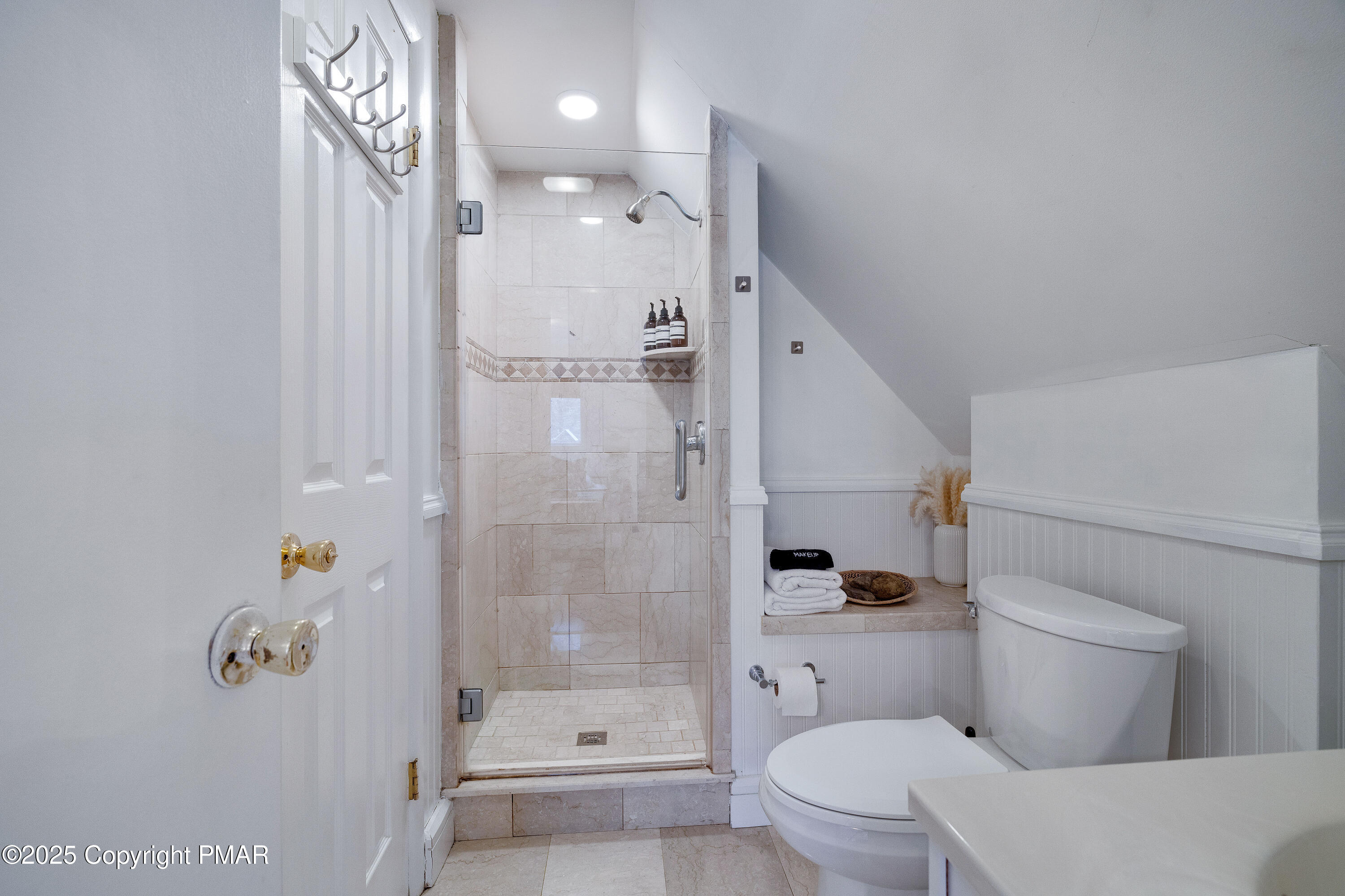 3137 Fern Road Pocono Summit, PA 18346 - Photo 30 of 51 a bathroom with a shower a toilet and a shower