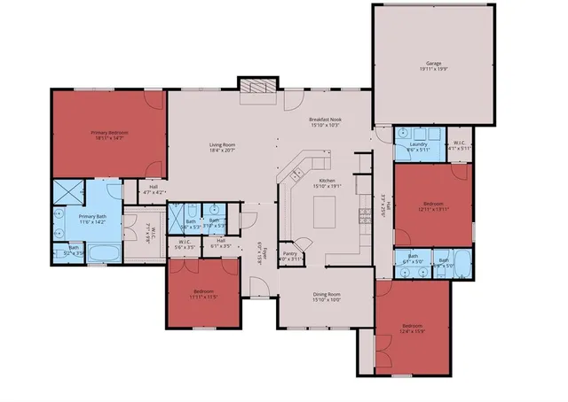 an aerial view of residential house with an outdoor space