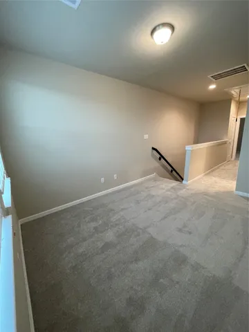 an empty room with a space