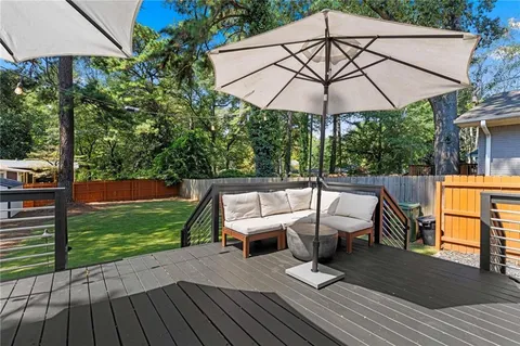 a view of a two couches in the patio