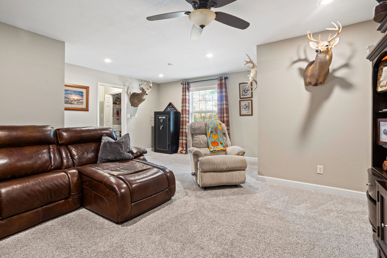 1 Morfey Court Monticello, IL 61856 - Photo 19 of 61 a living room with furniture and a ceiling fan
