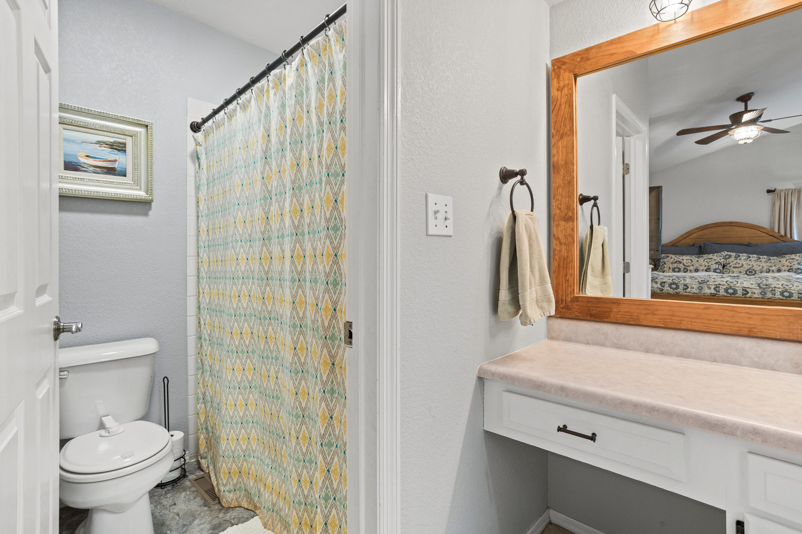 1 Morfey Court Monticello, IL 61856 - Photo 29 of 61 a bathroom with a sink a toilet and shower curtain