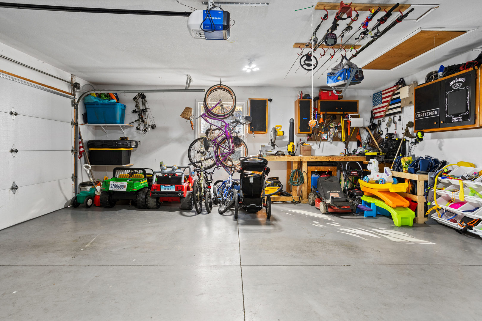 1 Morfey Court Monticello, IL 61856 - Photo 48 of 61 a view of a garage with a bike and white walls
