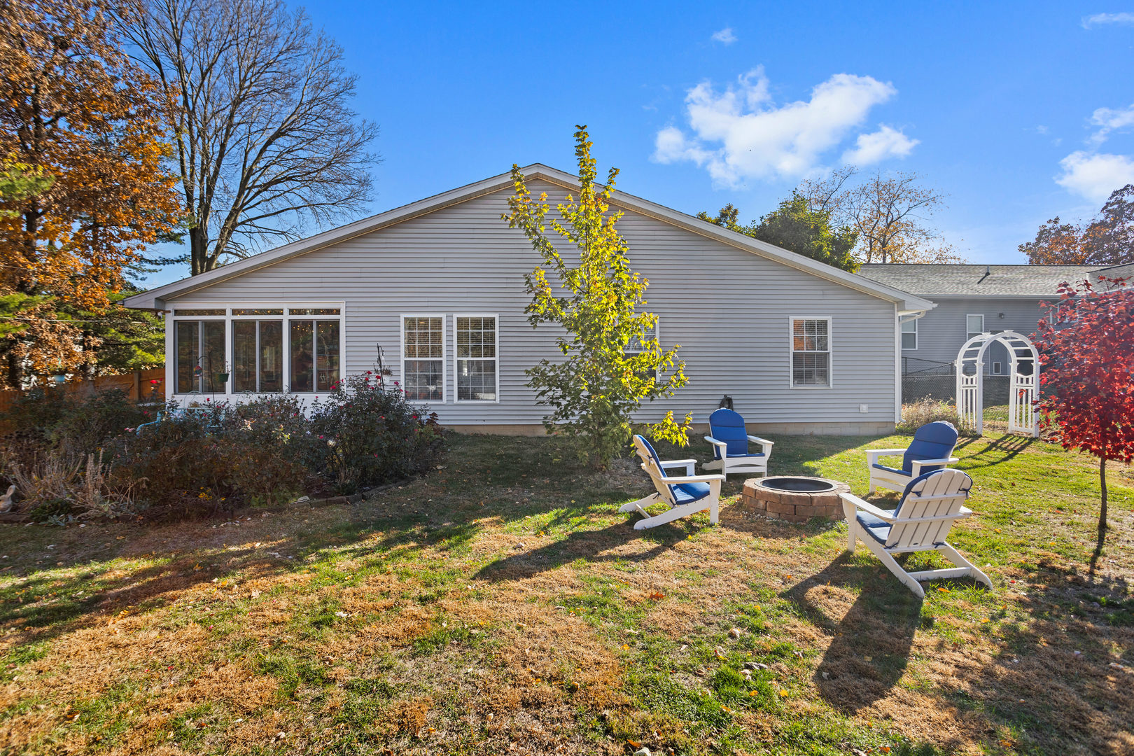 1 Morfey Court Monticello, IL 61856 - Photo 49 of 61 a view of a house with backyard and chairs