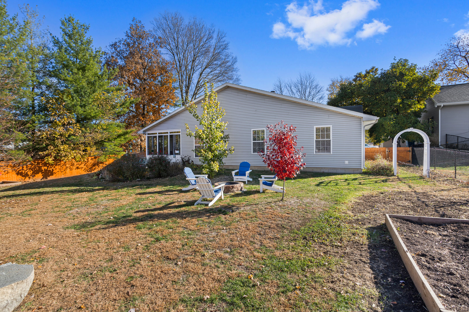 1 Morfey Court Monticello, IL 61856 - Photo 51 of 61 a view of a house with backyard and sitting area