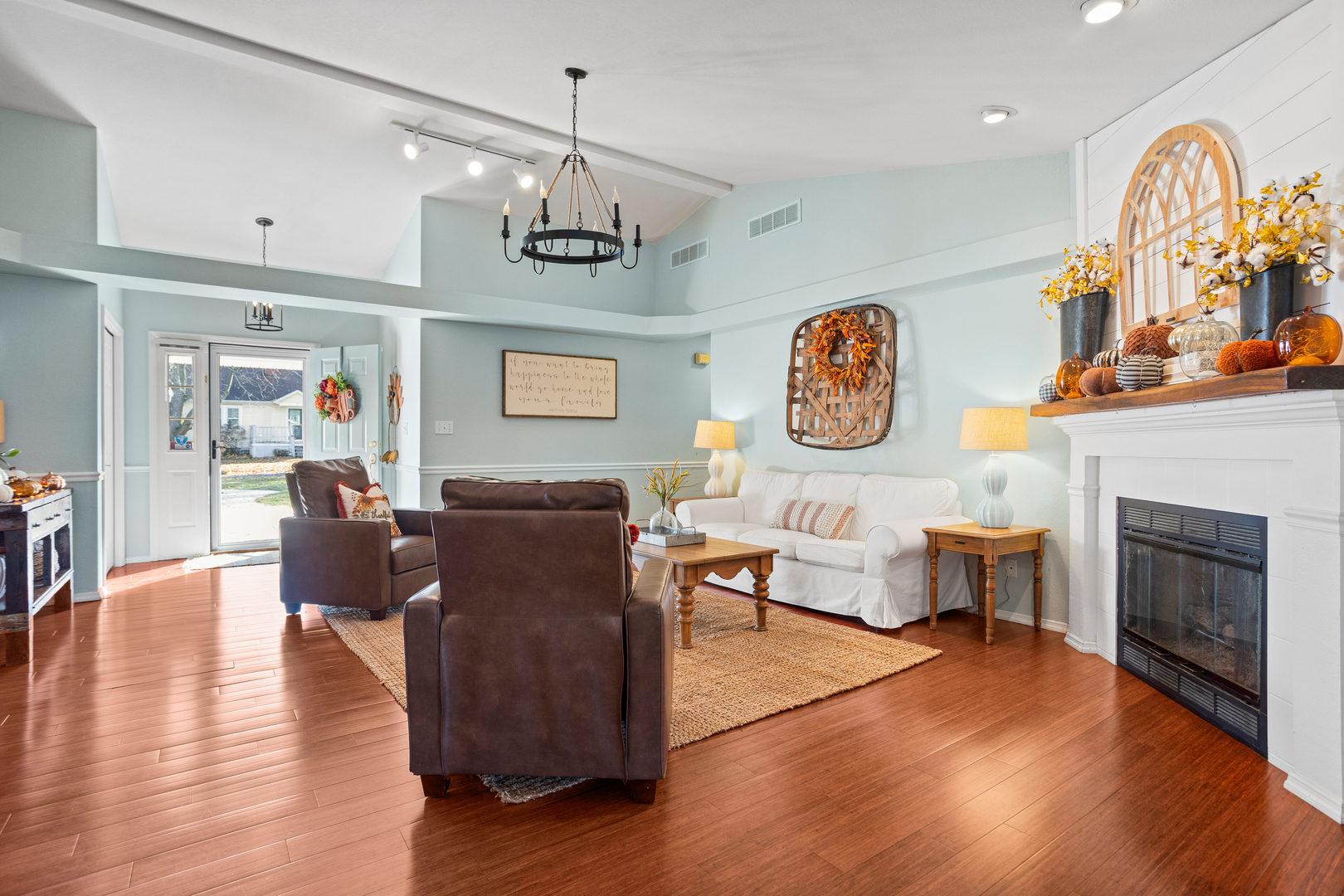 1 Morfey Court Monticello, IL 61856 - Photo 8 of 61 a living room with furniture a fireplace and wooden floor