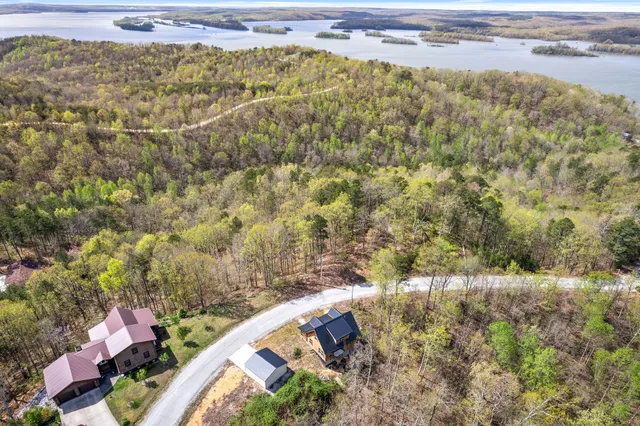 a view of lake and mountain