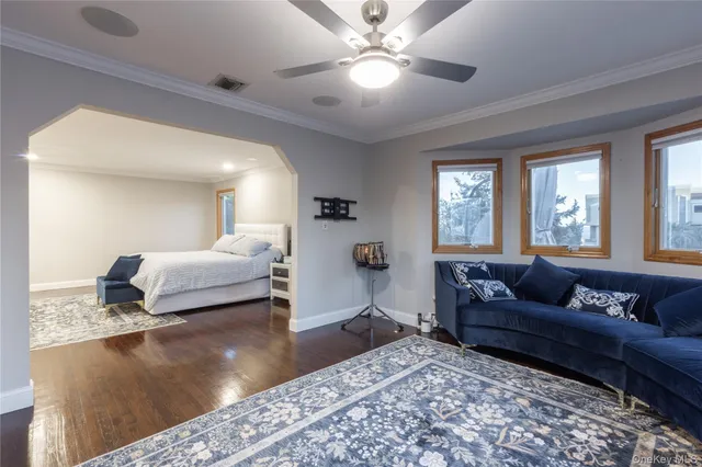 a living room with furniture and a couch