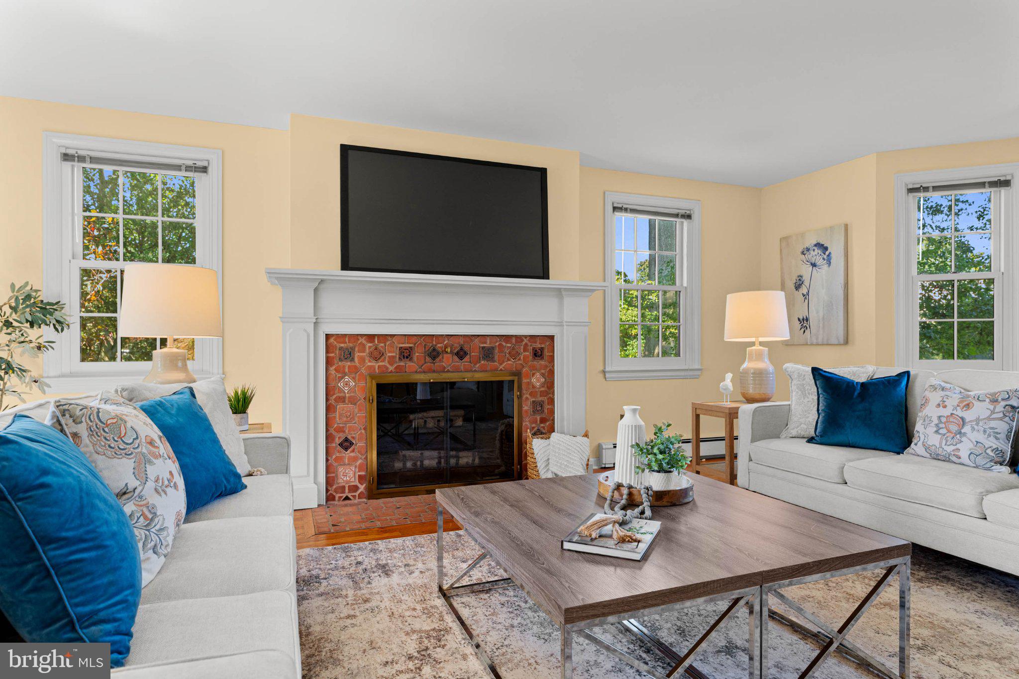 13 Green Valley Road Wallingford, PA 19086 - Photo 4 of 64 Mercer Tiled Fireplace