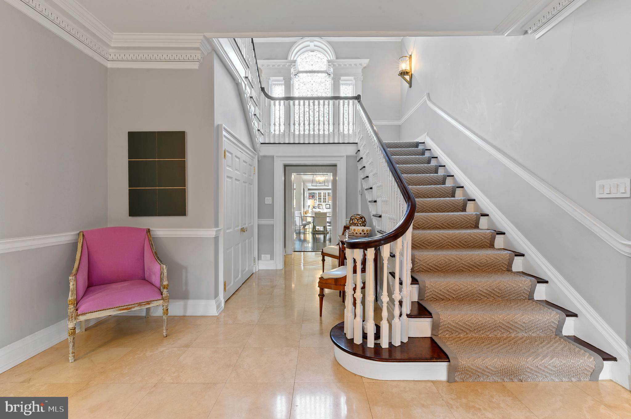 375 North Spring Mill Road Villanova, PA 19085 - Photo 14 of 70 Foyer with 3 story landings and decorative window