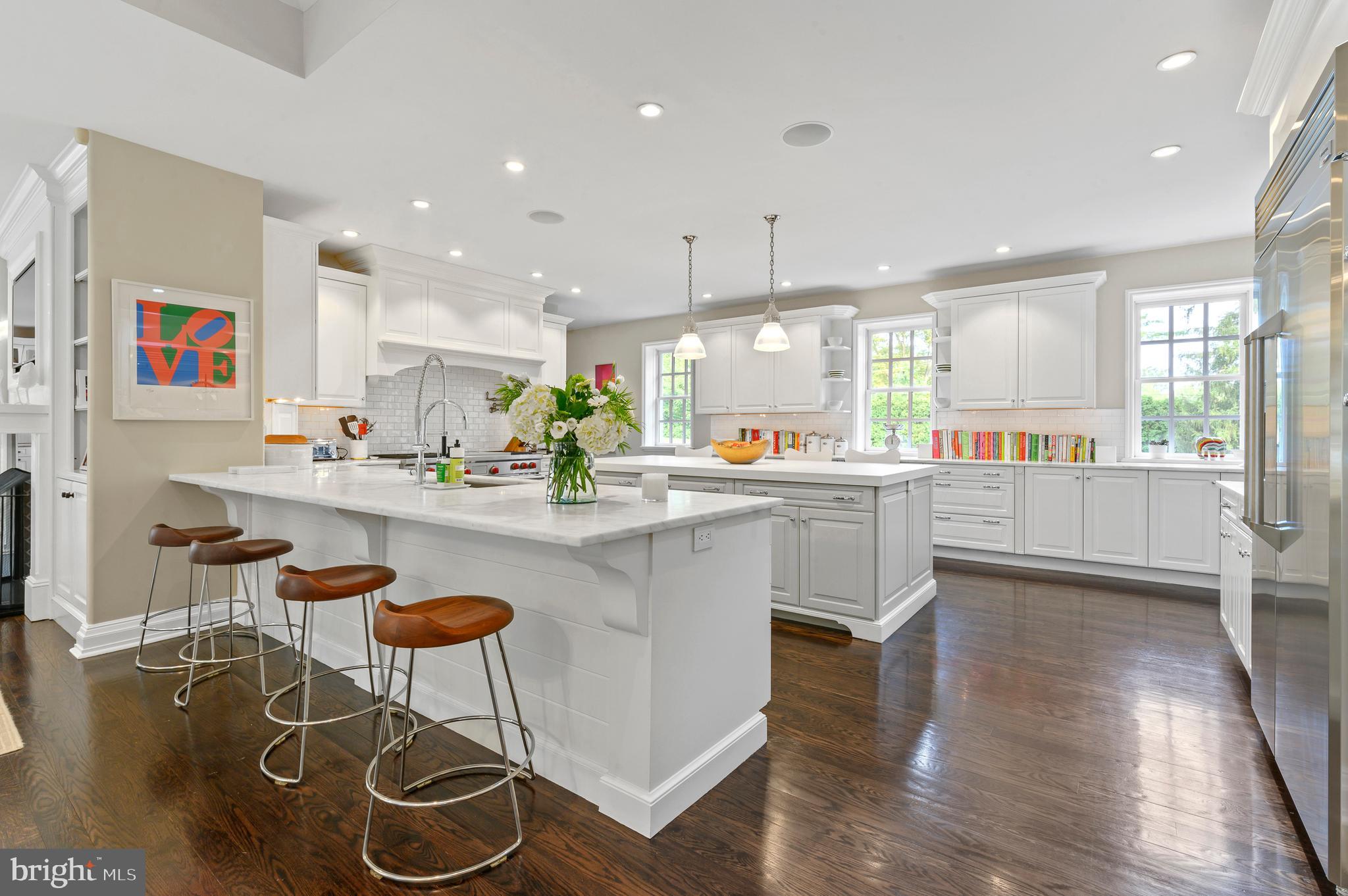 375 North Spring Mill Road Villanova, PA 19085 - Photo 23 of 70 Sun lit Kitchen with 2 islands