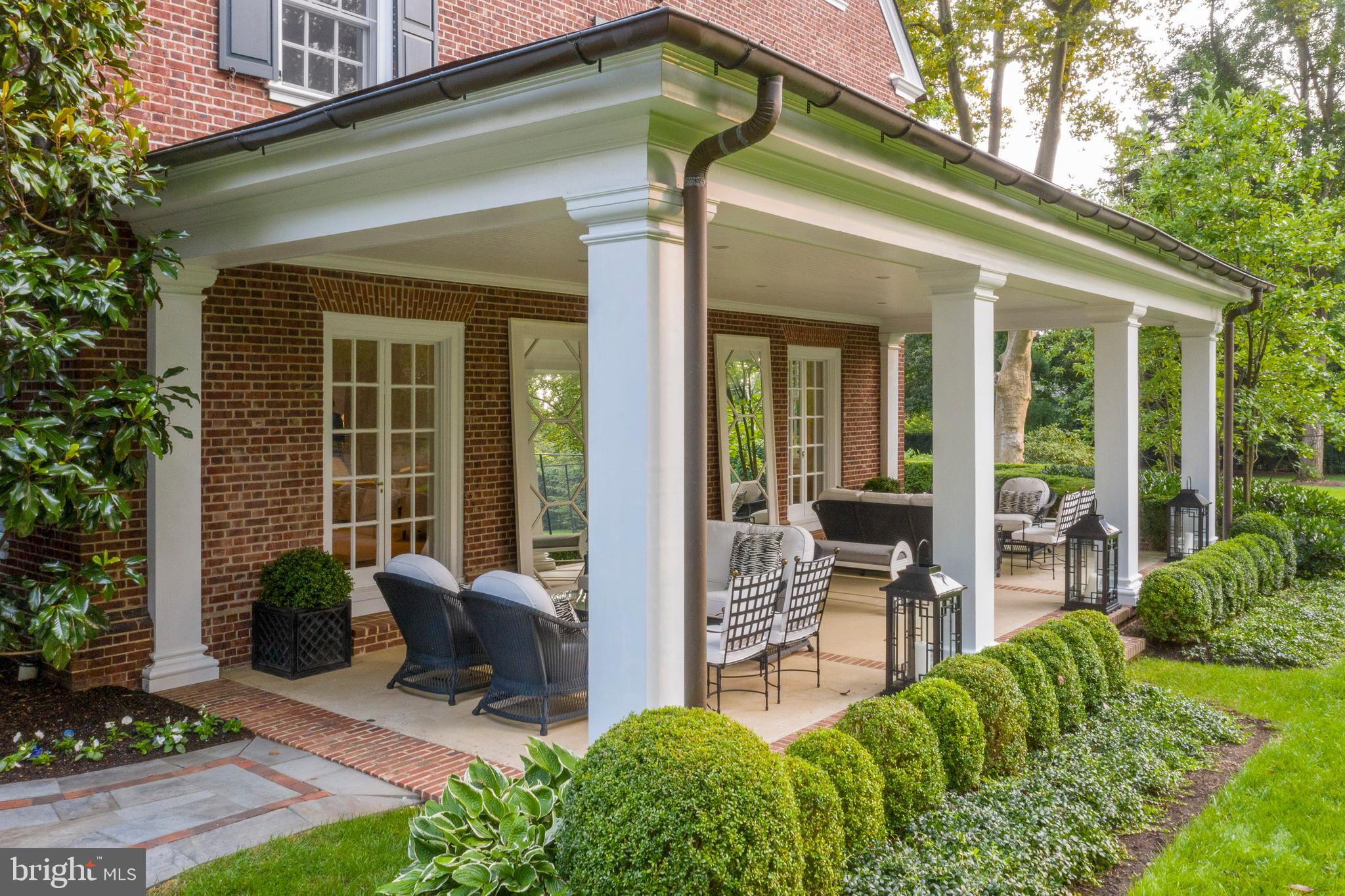 375 North Spring Mill Road Villanova, PA 19085 - Photo 4 of 70 Left flanking covered slate porch