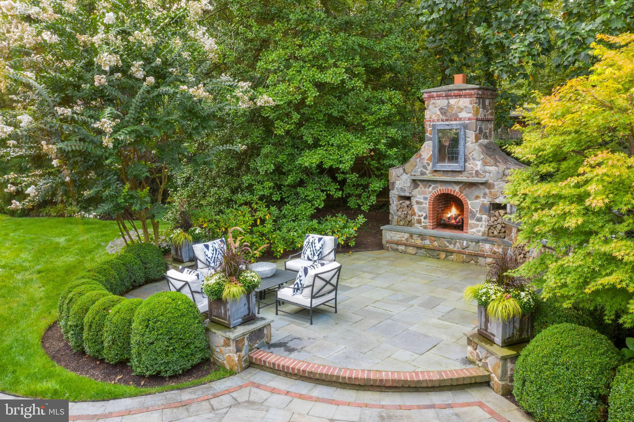 375 North Spring Mill Road Villanova, PA 19085 - Photo 7 of 70 Outdoor fireplace and built in grill