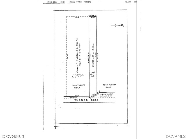 7060 Turner Road Richmond, VA 23231 - Photo 9 of 9 Plat Map