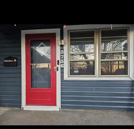 a view of a door of the house