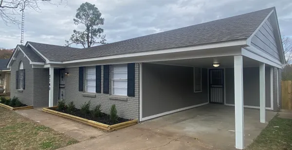 a view of a porch with a chandelier