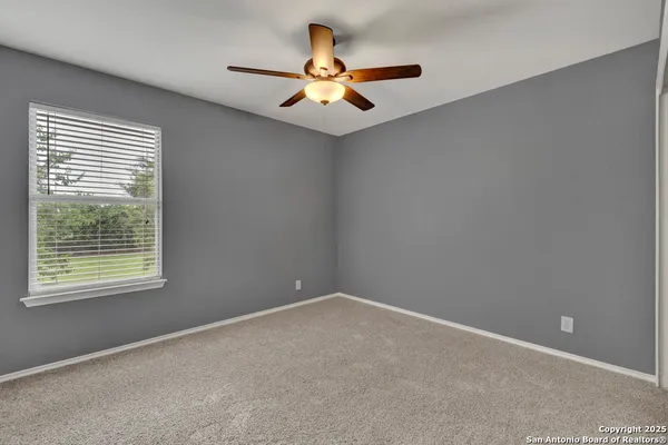 an empty room with a window