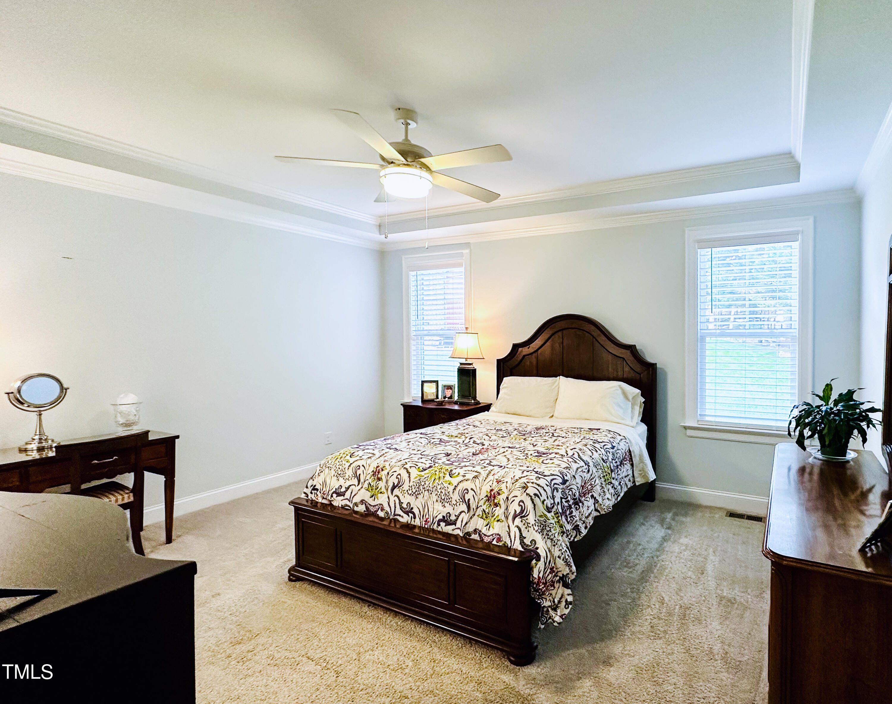 409 Eagle Court Henderson, NC 27536 - Photo 19 of 54 a bedroom with a bed and a potted plant