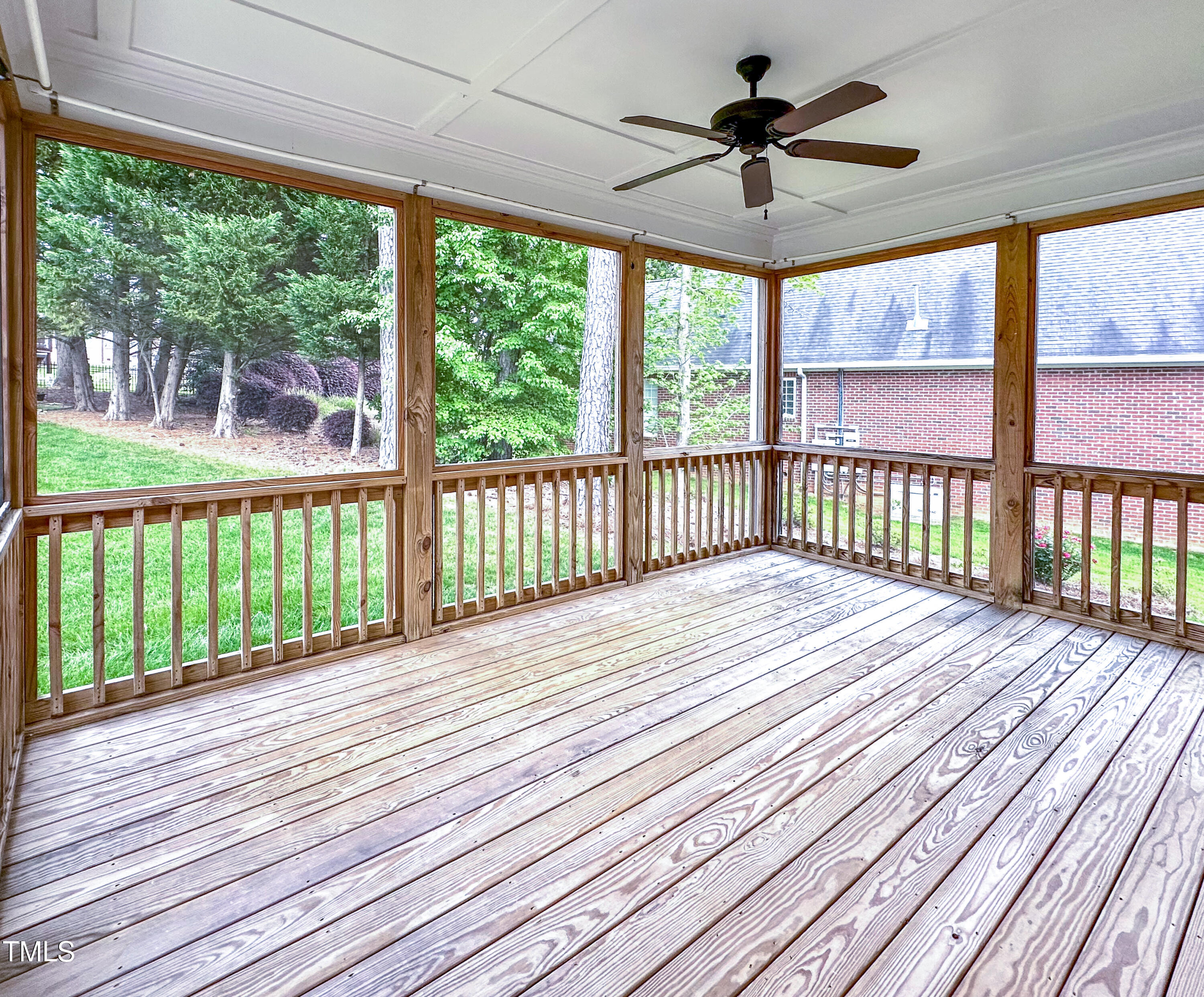 409 Eagle Court Henderson, NC 27536 - Photo 44 of 54 a view of a balcony with wooden floor