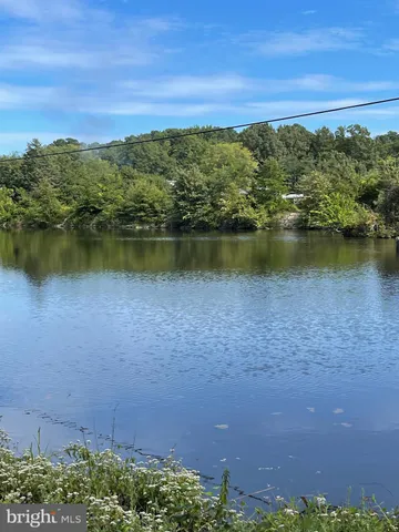 a house view with swimming pool and trees in the background
