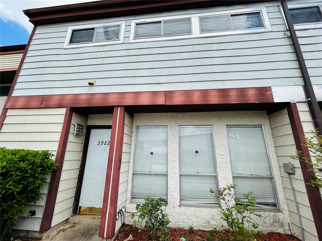 a front view of a house