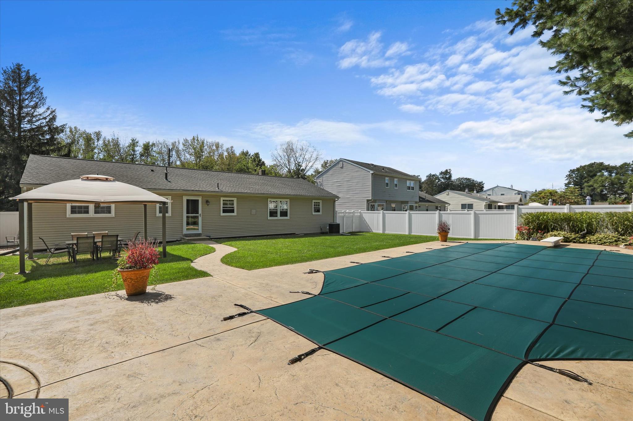 2014 Klockner Road Hamilton, NJ 08619 - Photo 29 of 36 Backyard oasis with Grecian inground pool & gazebo