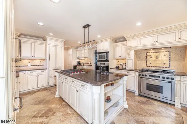 a living room with a couch and a table