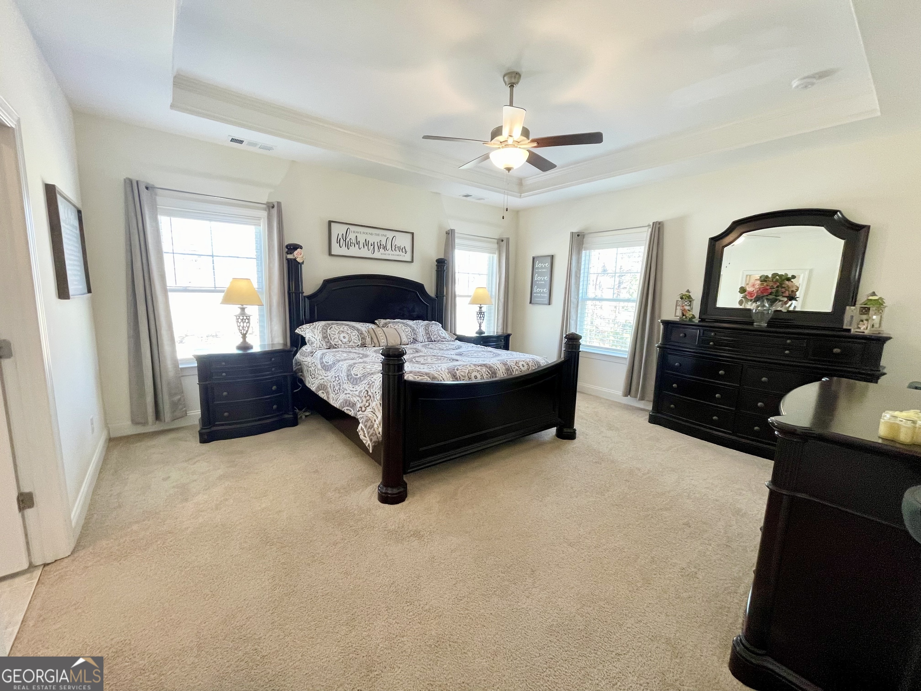 143 Spring Lake Trail White, GA 30184 - Photo 30 of 45 a bed room with furniture and a fireplace