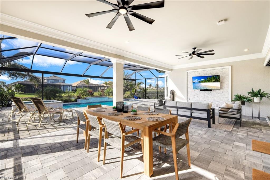 11200 Canal Grande Drive Fort Myers, FL 33913 - Photo 22 of 29 a view of a dining room with furniture window and outside view
