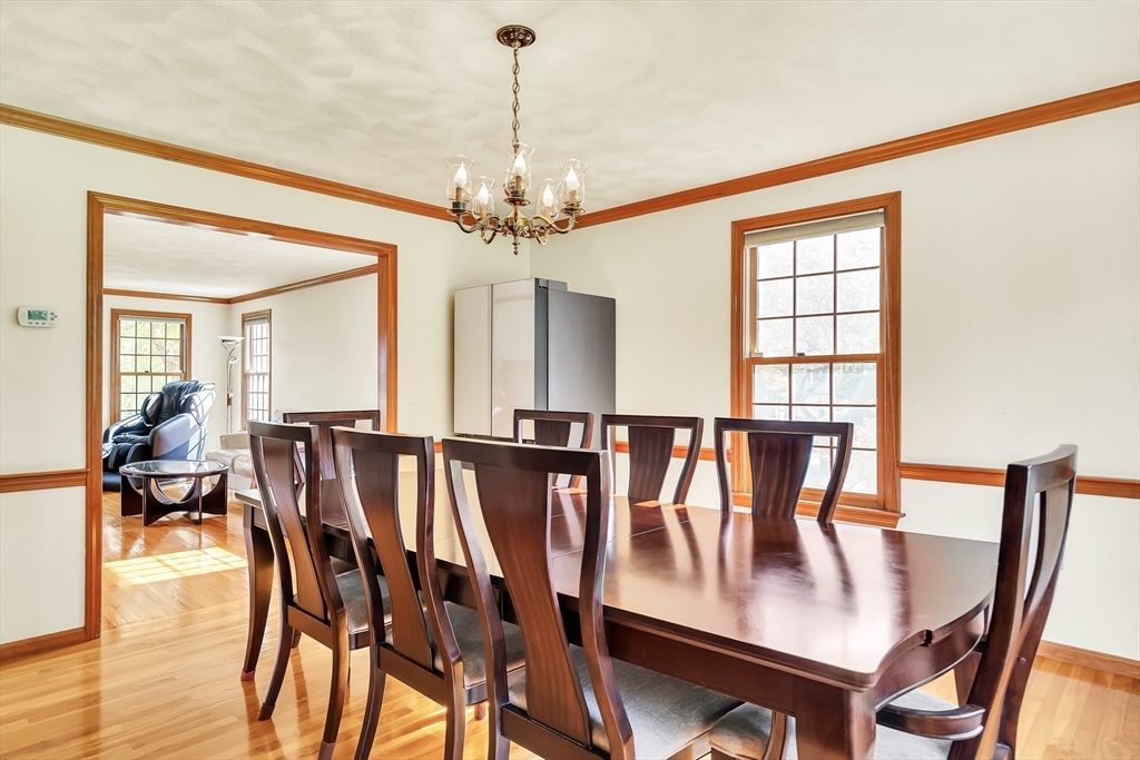 7 Stouffer Circle Andover, MA 01810 - Photo 11 of 37 a view of a dining room with furniture window and wooden floor