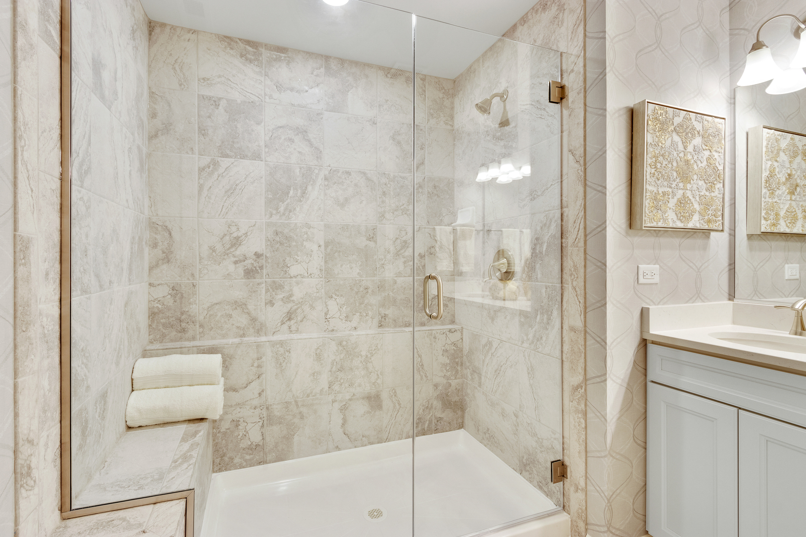 1654 BENTZ Way Batavia, IL 60510 - Photo 26 of 27 a bathroom with a shower and a sink