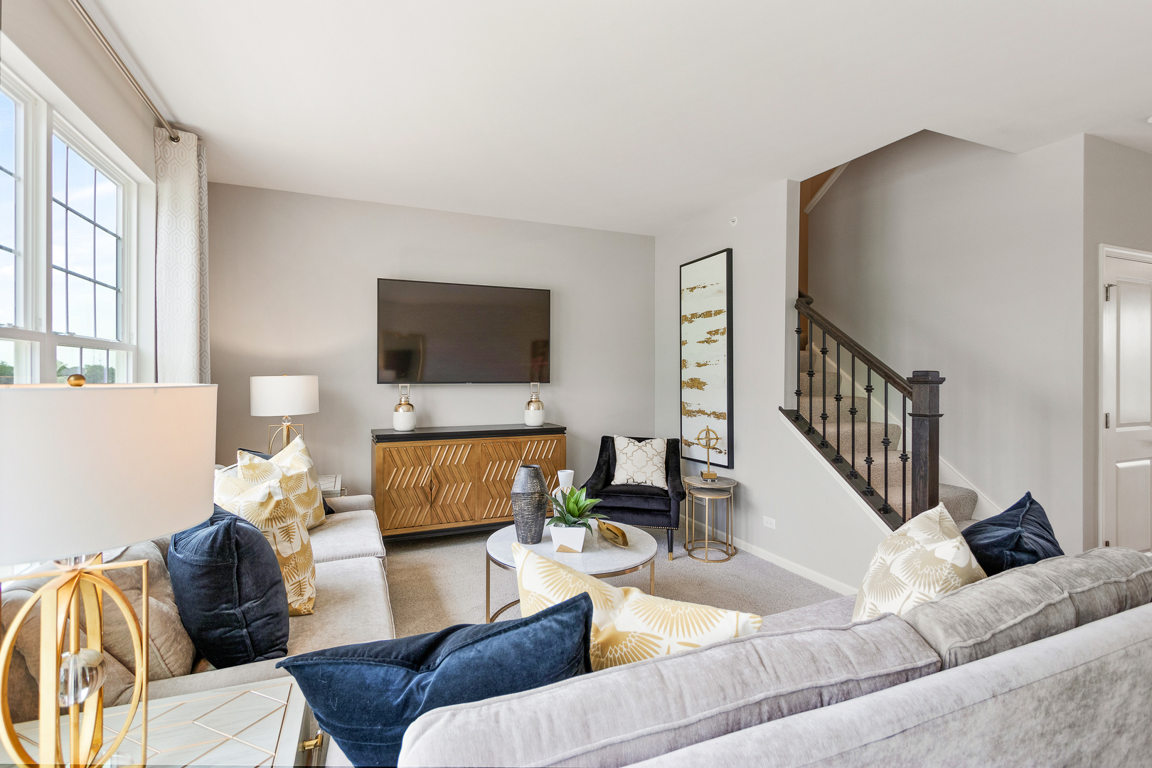 1654 BENTZ Way Batavia, IL 60510 - Photo 4 of 27 a living room with furniture and a flat screen tv