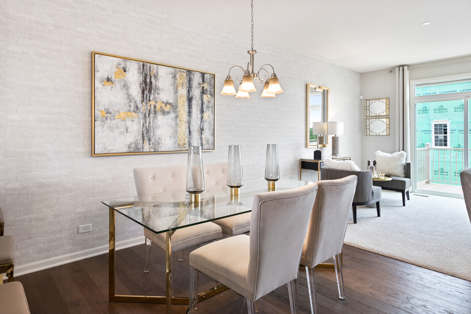1654 BENTZ Way Batavia, IL 60510 - Photo 9 of 27 a view of a dining room with furniture wooden floor and a chandelier