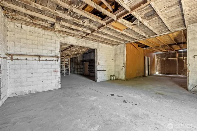 a view of a room with an empty space