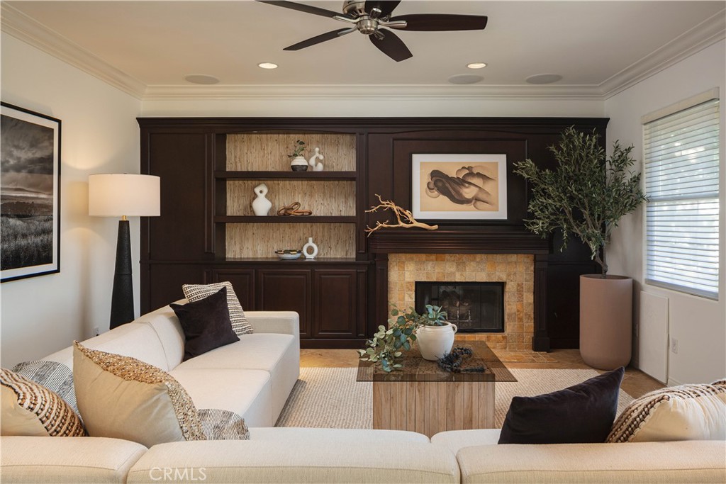 16 Via Elda San Clemente, CA 92673 - Photo 3 of 32 a living room with furniture and a fireplace