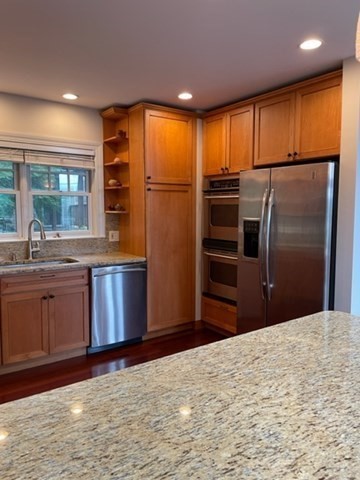 10 Shore Road Plymouth, MA 02360 - Photo 13 of 36 a kitchen with stainless steel appliances granite countertop a refrigerator and a sink