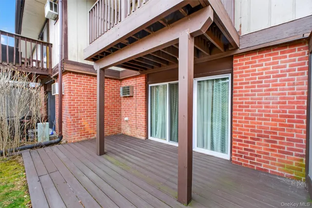 a view of wooden deck