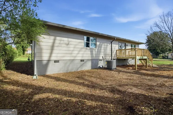 a backyard of a house