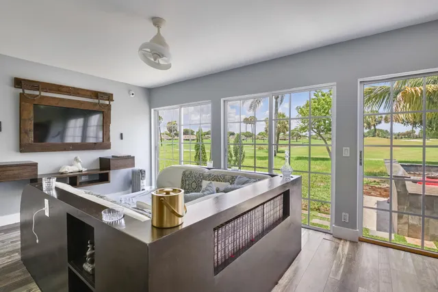 a living room with sink and furniture