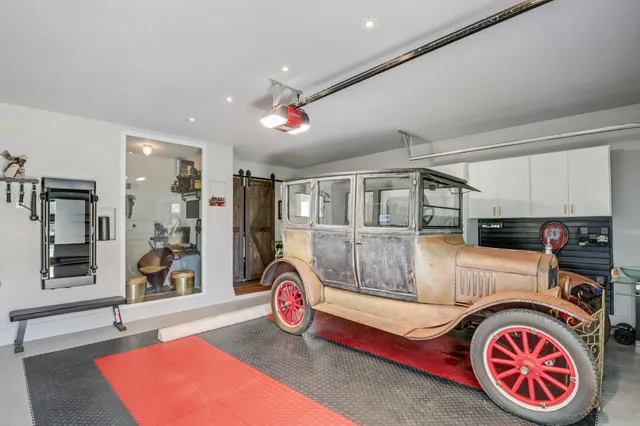 a storage room with washer and dryer