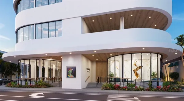 a view of a building entrance