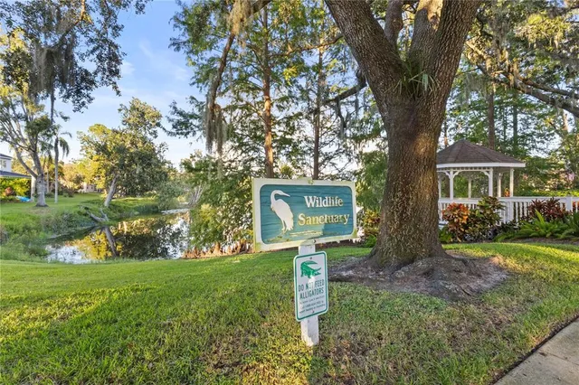a pathway of a house with backyard and trees