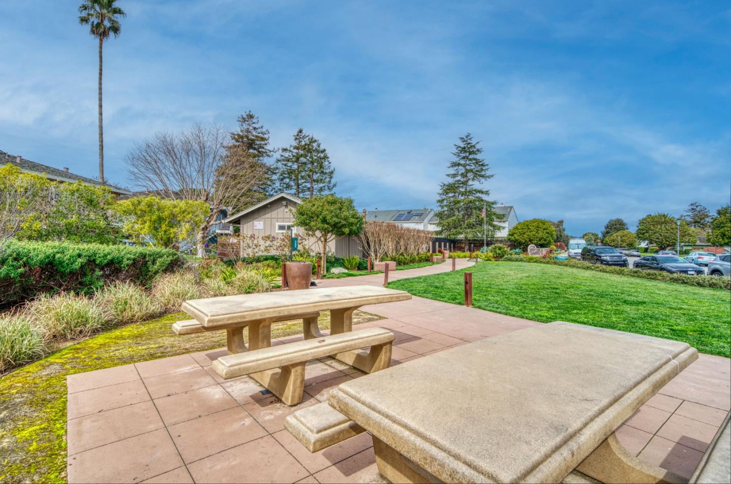 1380 Ruby Court, Unit 2 Capitola, CA 95010 - Photo 33 of 38 a view of backyard with swimming pool and outdoor seating
