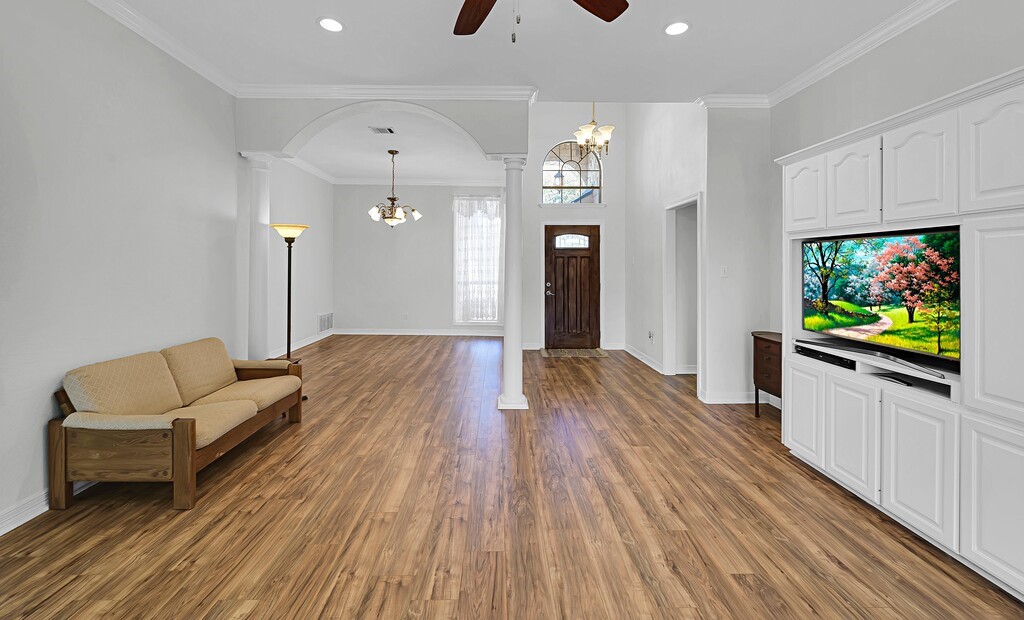 621 South Ruidoso Downs Drive Robinson, TX 76706 - Photo 7 of 41 a living room with furniture and a flat screen tv