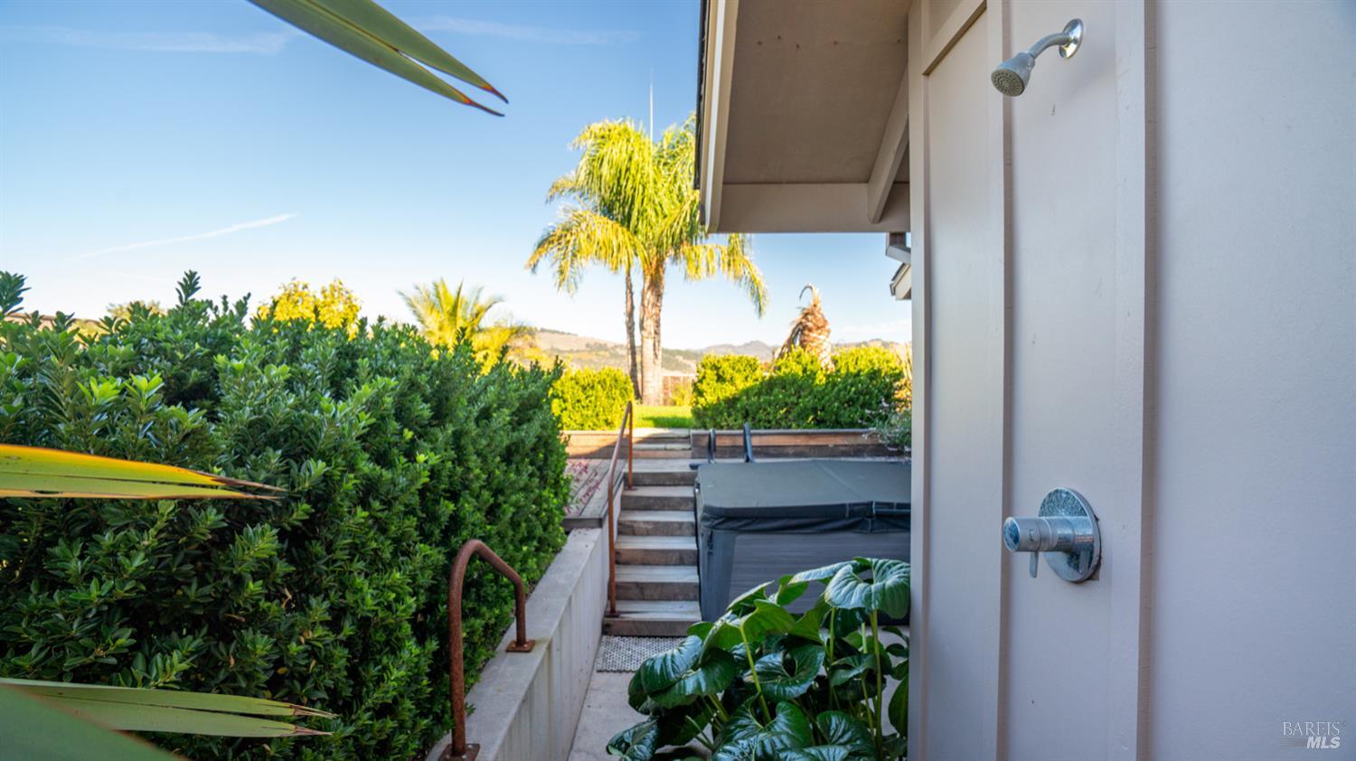 3971 Rincon Ridge Drive Santa Rosa, CA 95404 - Photo 45 of 61 Private outdoor shower for a quick rinse after a soak in the spa.
