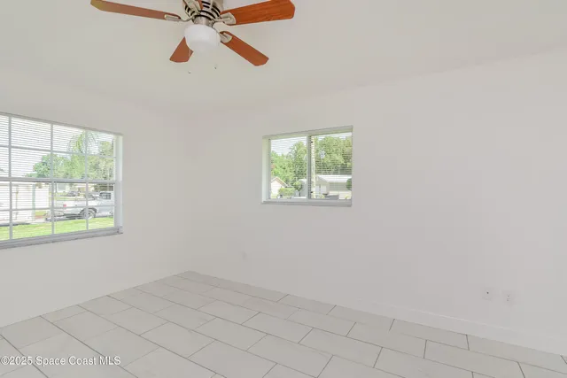 an empty room with a window