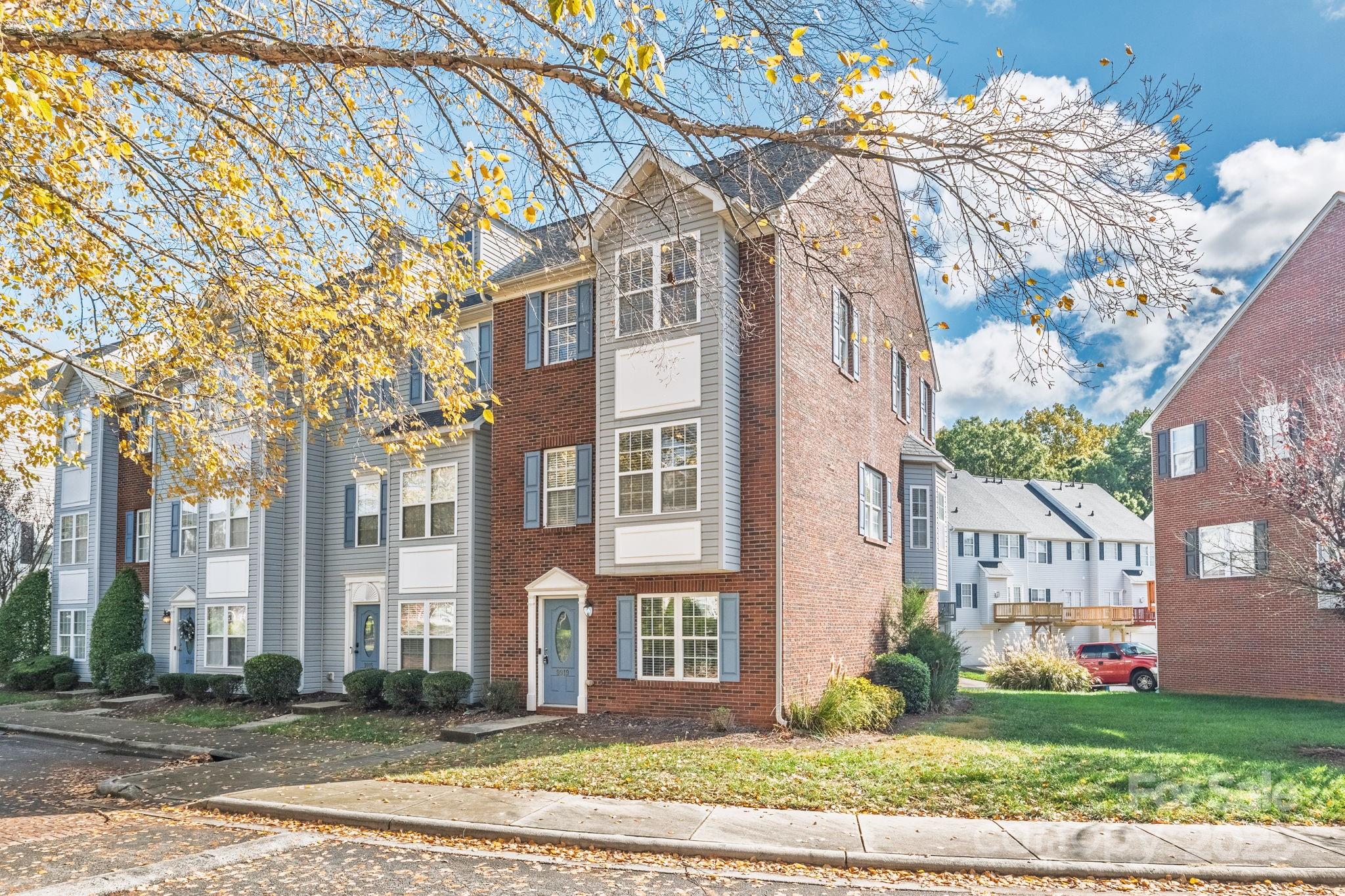 a front view of a building
