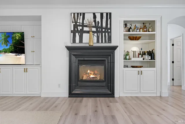 a view of fountain in the balcony